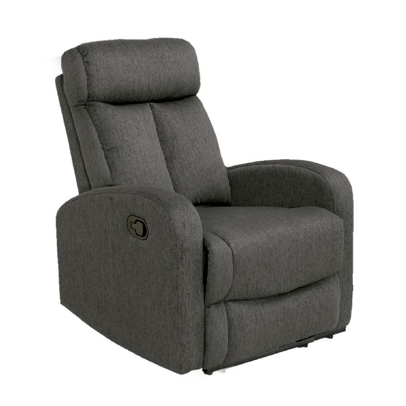 SOFA RELAX RECLINABLE 1 PLAZA 100X95X75CM GRIS OSCURO MOMI