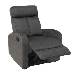 SOFA RELAX RECLINABLE 1 PLAZA 100X95X75CM GRIS OSCURO MOMI