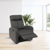 SOFA RELAX RECLINABLE 1 PLAZA 100X95X75CM GRIS OSCURO MOMI