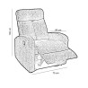 SOFA RELAX RECLINABLE 1 PLAZA 100X95X75CM GRIS OSCURO MOMI