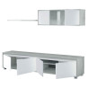 MUEBLE TV CON ESTANTE 6 PUERTAS 1 ESTANTE SUPERIOR BLANCO ARTIK CEMENTO