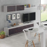 MODULO SALON TV 6 PUERTAS Y 1 ESTANTE SERIE ALIDA BLANCO ARTIK OXIDO MOMI