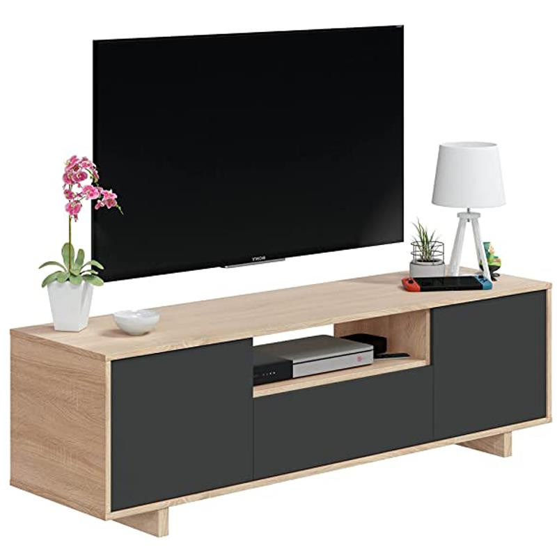 MUEBLE TV 3 PUERTAS 46X150X41CM ZAIRA RCANADIAN GRIS ANTRACITA MOMI