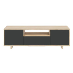 MUEBLE TV 3 PUERTAS 46X150X41CM ZAIRA RCANADIAN GRIS ANTRACITA MOMI