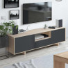 MUEBLE TV 3 PUERTAS 46X150X41CM ZAIRA RCANADIAN GRIS ANTRACITA MOMI