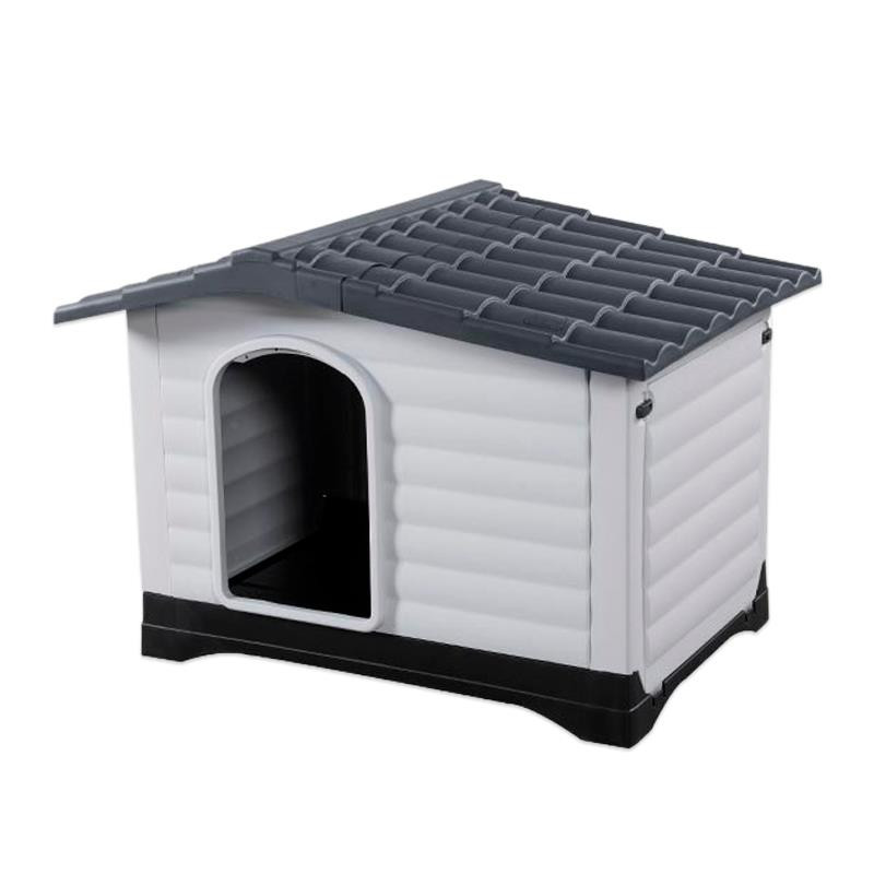 CASETA DE PERRO PLASTICA 111X838X804CM GRIS OSCURO DONNA GARDEN