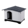 CASETA DE PERRO PLASTICA 111X838X804CM GRIS OSCURO DONNA GARDEN