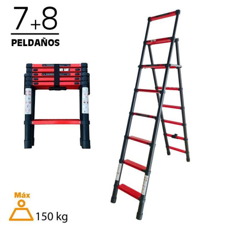 ESCALERA TELESCOPICA DOS HOJAS ALUMINIO AIRMEC 78