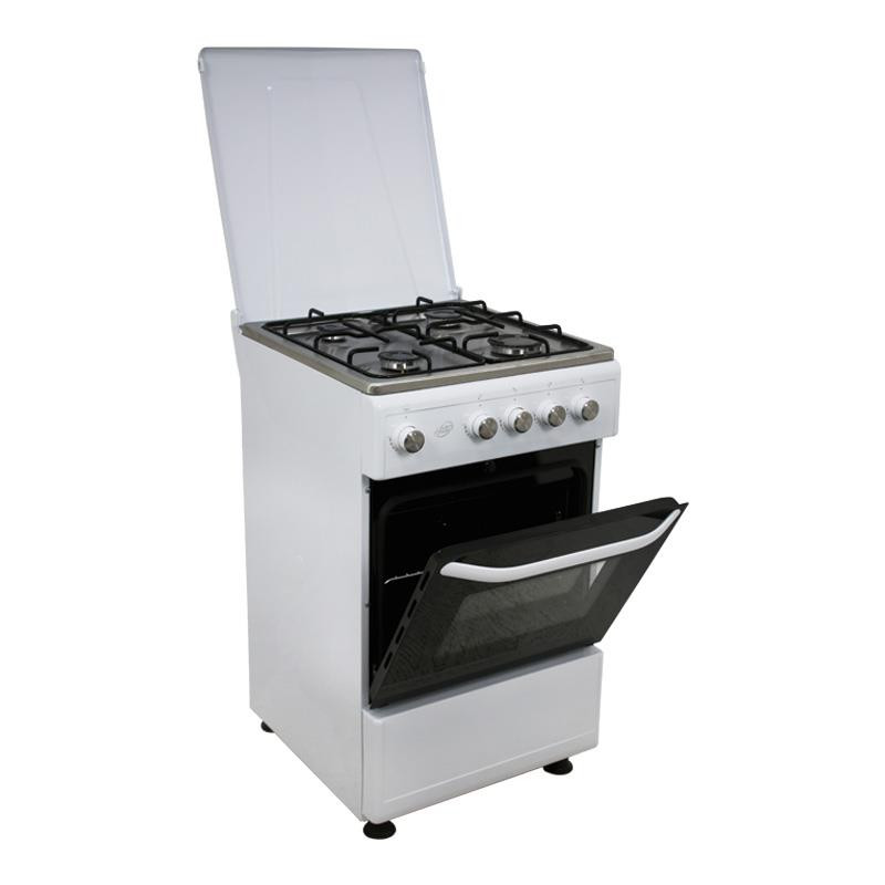 COCINA GAS HORNO BLANCA 4 FUEGOS 50CM LARRYHOUSE