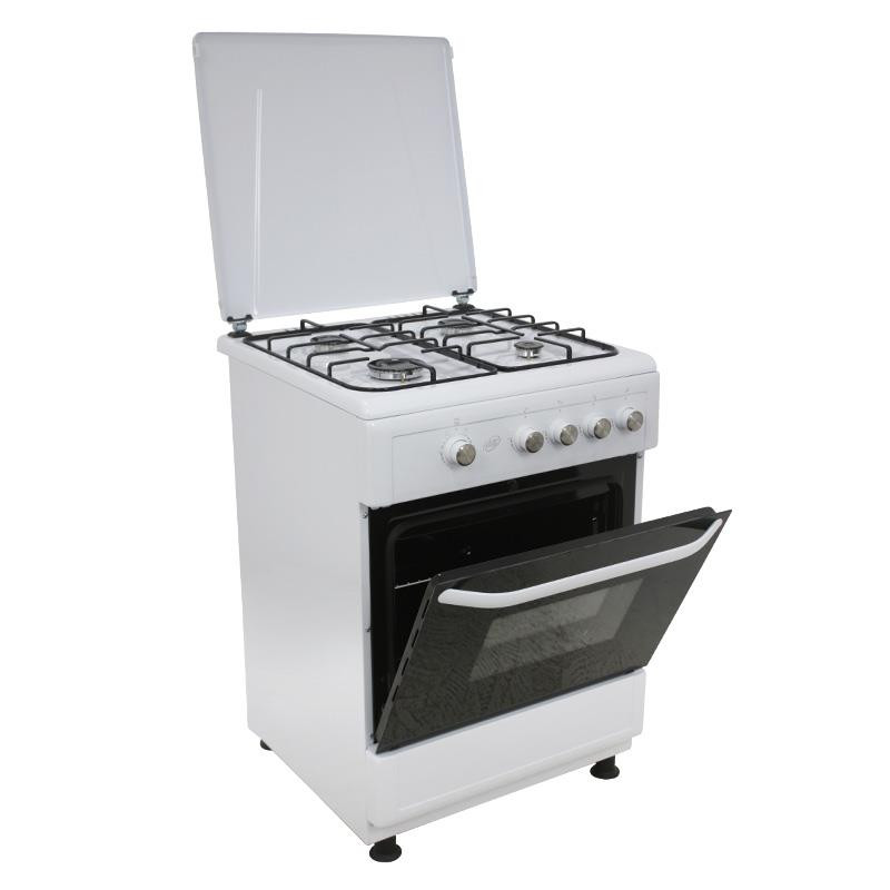 COCINA GAS HORNO GRILL BLANCA 4 FUEGOS 60CM LARRYHOUSE