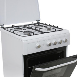 COCINA GAS HORNO GRILL BLANCA 4 FUEGOS 60CM LARRYHOUSE
