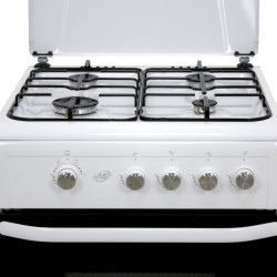 COCINA GAS HORNO GRILL BLANCA 4 FUEGOS 60CM LARRYHOUSE