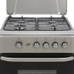 COCINA GAS HORNO GRILL GRIS 4 FUEGOS 60CM LARRYHOUSE
