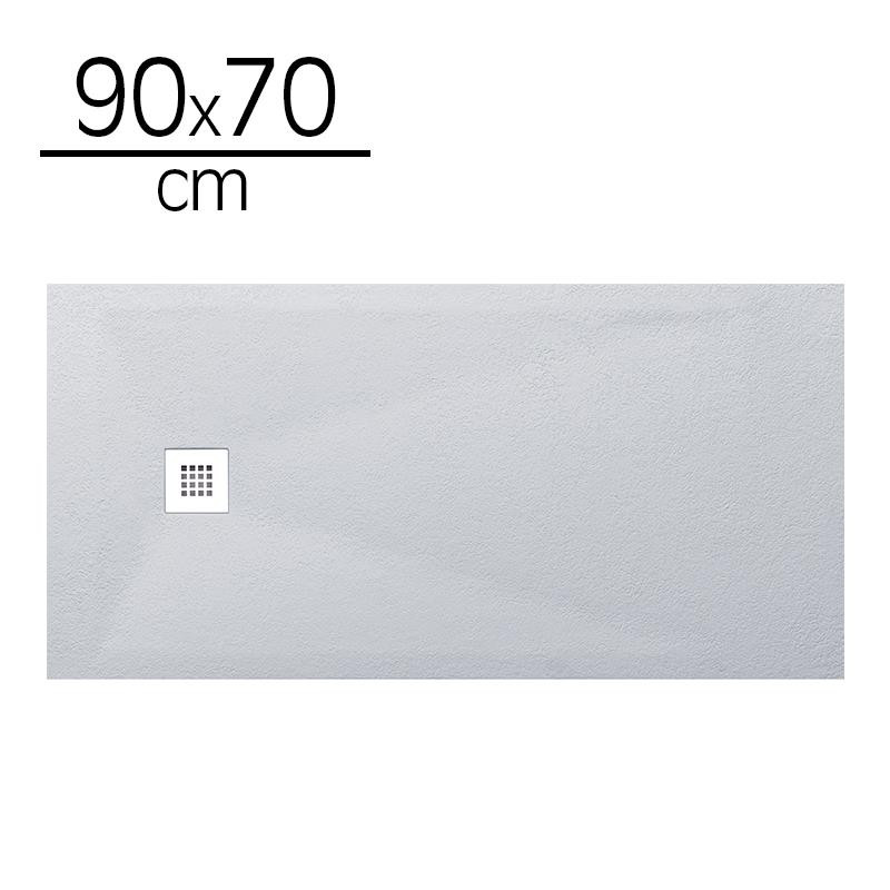 PLATO DUCHA CARGA MINERAL BLANCO BENOTTI 90X70X35CM