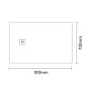 PLATO DUCHA CARGA MINERAL BLANCO BENOTTI 90X70X35CM