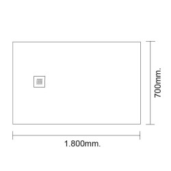 PLATO DUCHA CARGA MINERAL BLANCO BENOTTI 180X70X35CM