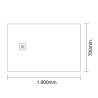 PLATO DUCHA CARGA MINERAL BLANCO BENOTTI 180X70X35CM