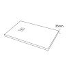 PLATO DUCHA CARGA MINERAL BLANCO BENOTTI 200X70X35CM