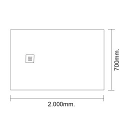 PLATO DUCHA CARGA MINERAL BLANCO BENOTTI 200X70X35CM