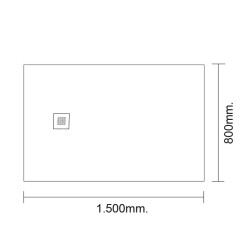 PLATO DUCHA CARGA MINERAL BLANCO BENOTTI 150X80X35CM