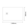 PLATO DUCHA CARGA MINERAL BLANCO BENOTTI 150X80X35CM
