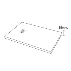 PLATO DUCHA CARGA MINERAL BLANCO BENOTTI 180X80X35CM