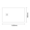 PLATO DUCHA CARGA MINERAL BLANCO BENOTTI 180X80X35CM