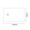 PLATO DUCHA CARGA MINERAL BLANCO BENOTTI 150X70X35CM