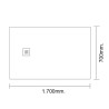 PLATO DUCHA CARGA MINERAL BLANCO BENOTTI 170X70X35CM
