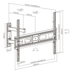 SOPORTE DE TELEVISION EXTENSIBLE 37 70 LARRYHOUSE