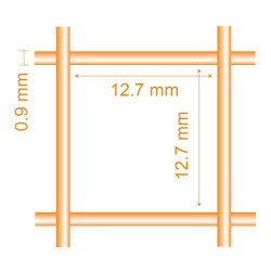 TELA METALICA GALV 127X127X09MM 1X25M DONNA GARDEN