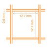 TELA METALICA GALV 127X127X09MM 1X25M DONNA GARDEN