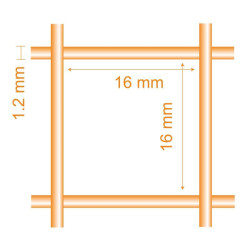 TELA METALICA GALV 16X16X12MM 1X25M DONNA GARDEN