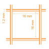 TELA METALICA GALV 16X16X12MM 1X25M DONNA GARDEN