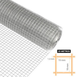 TELA METALICA GALV 19X19X12MM 1X25M DONNA GARDEN