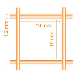 TELA METALICA GALV 19X19X12MM 1X25M DONNA GARDEN