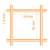 TELA METALICA GALV 19X19X12MM 1X25M DONNA GARDEN