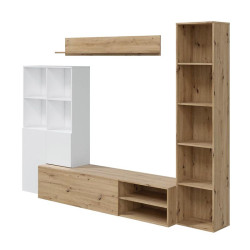 MUEBLE SALON TV 180x240x40CM RNODI BL ARTIK ARTIK OXIDO MOMI