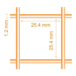 TELA METALICA GALV 254X254X12MM 1X25M DONNA GARDEN
