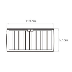 BAUL PLASTICO NEGRO DONNA GARDEN 340 LITROS