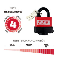 CANDADO ACERO LAMINADO 40MM PAMACON
