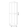 ADICIONAL TAQUILLA METALICA 2 PUERTAS 1800X300X500MM AIRMEC