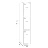 TAQUILLA METALICA 3 PUERTAS 1800X300X500MM AIRMEC