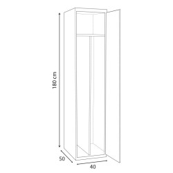 TAQUILLA METALICA CON DIVISOR 1800X400X500MM AIRMEC