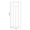 TAQUILLA METALICA CON DIVISOR 1800X400X500MM AIRMEC