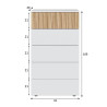 COMODA 5 CAJONES 61X109X40CM BL ARTIK NATURE ETHNA MOMI