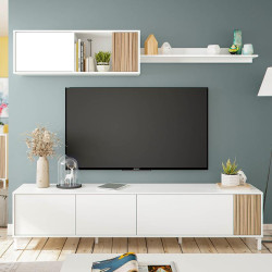 MODULO SALON TV 200X47X40CM BL ARTIK NATUR ETHNA MOMI