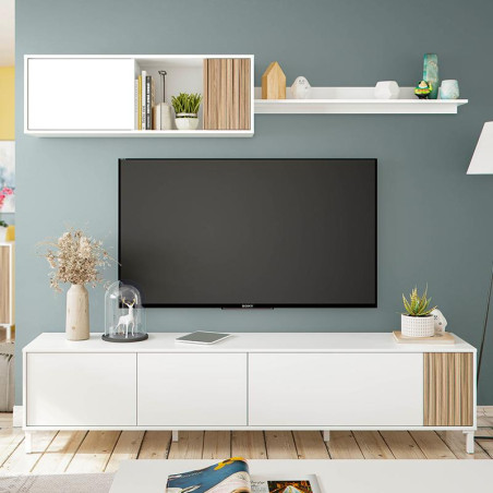 MODULO SALON TV 200X47X40CM BL ARTIK NATUR ETHNA MOMI