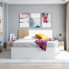CABECERO 2 MESITAS CAJONES 266X91X34CM ETHNA MOMI