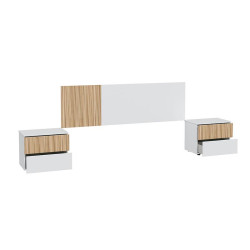 CABECERO 2 MESITAS CAJONES 266X91X34CM ETHNA MOMI